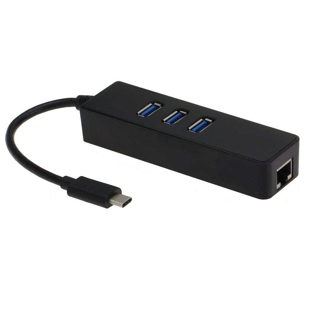 SEDNA - 3 Port USB 3.1 (Gen 1) Hub + Giga LAN Adapter with Type C cable for NEW MAC BOOK and PC - LeoForward Australia