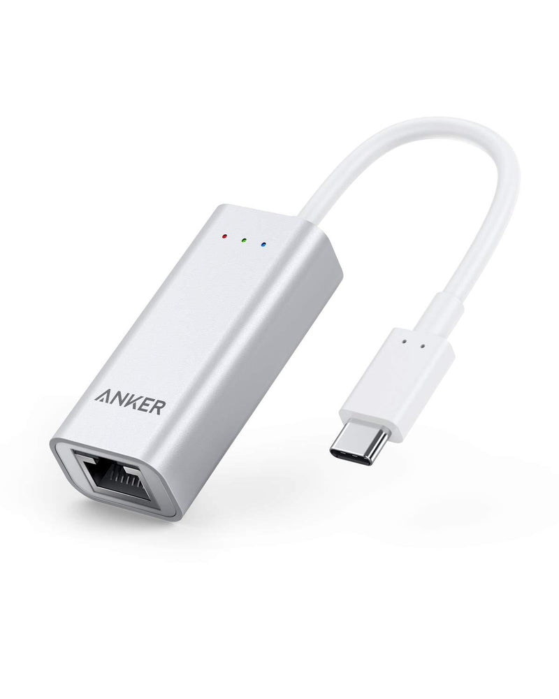 Anker USB C to Ethernet Adapter, USB C to Gigabit Ethernet Adapter, Aluminum Portable USB C Adapter, for MacBook Pro, MacBook Air 2018 and Later, iPad Pro 2018 and Later, XPS, and More Silver - LeoForward Australia