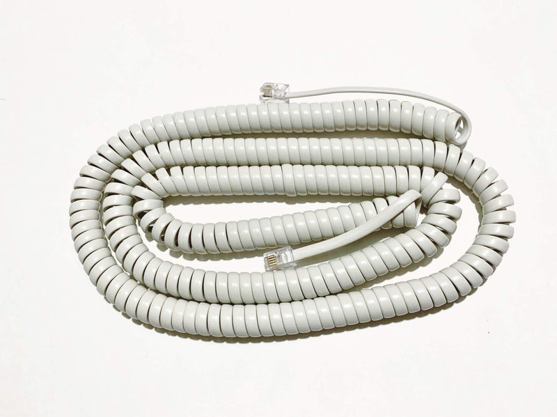  [AUSTRALIA] - The VoIP Lounge 25 Foot Off White Long Phone Handset Curly Cord