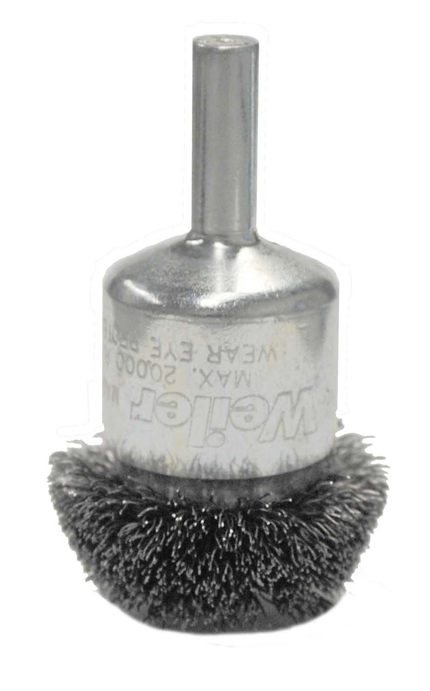  [AUSTRALIA] - Weiler 10035 Circular Flared Crimped Wire End Brush, 1-1/4", 0.08" Steel Fill, Made in The USA 0.008 Wire Size