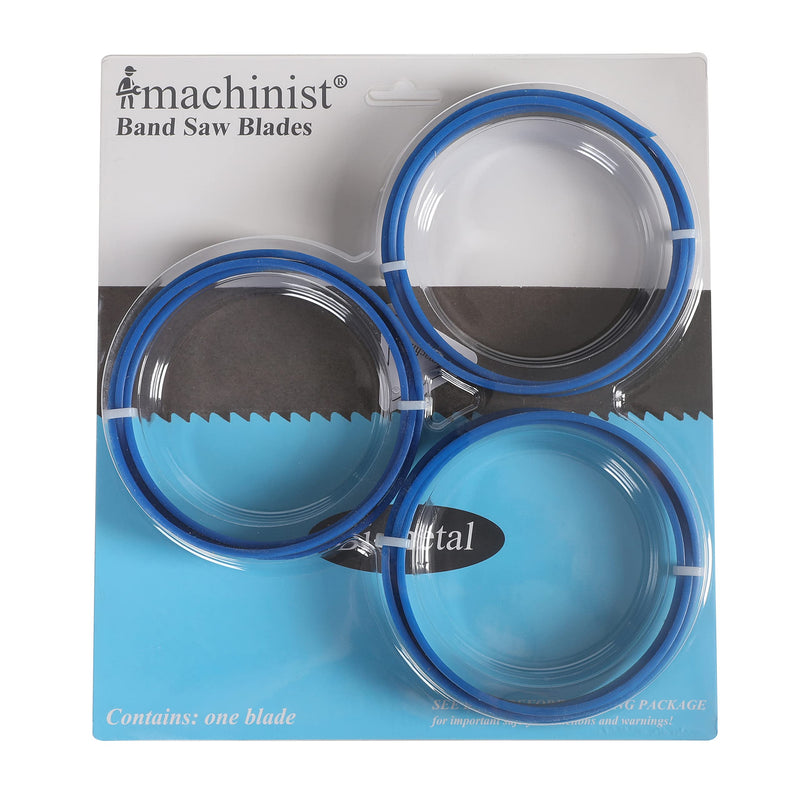  [AUSTRALIA] - Imachinist S44781214 Portable Bi-Metal 44-7/8" Long, 1/2" Wide, 0.025" Thick Bandsaw Blades, 3 Pack (14TPI) 14TPI