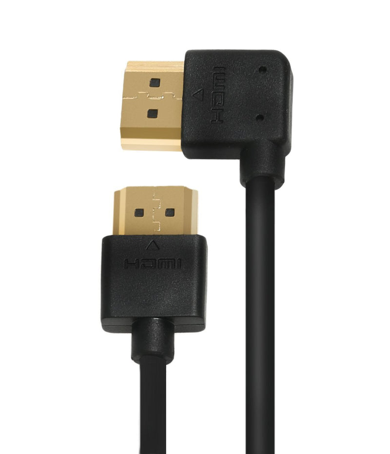 A to A HDMI Cable, Ysimda Ultra Slim Flexible Series One Port Saver 90 Degree Right- Angle A to A HDMI 2.0 High-Speed Cable, 6ft, Golded Connecter, 18G, Supports Ethernet, 3D, 4K and Audio Return - LeoForward Australia