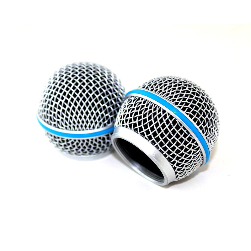  [AUSTRALIA] - Weymic Replacement Blue Steel Mesh Microphone Grill Head for Shure Sm58 Wireless Microphone and Wired Mics, Beta 58 a Shure Sv100 Wireless Mics Pgx24/slx24/sm58