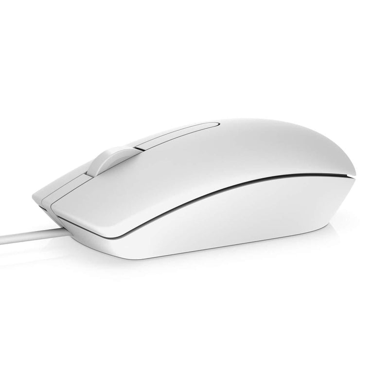 Dell MS116 Optical USB Wired Mouse - White - LeoForward Australia