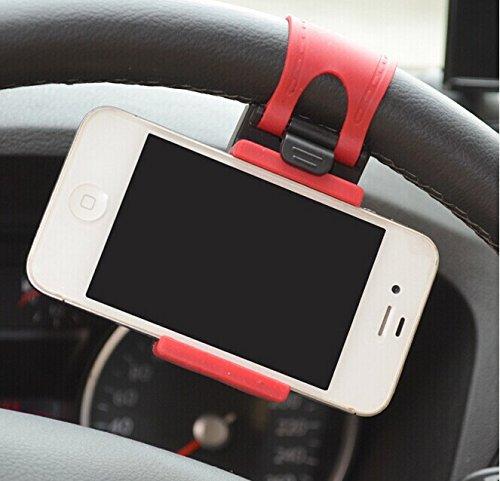  [AUSTRALIA] - JessicaAlba Universal Cell Phone Car Mount Holder on Steering Wheel Better View & Buckle Clip Hands Free For Honda Accord Civic CR-V Crosstour Fit Odyssey