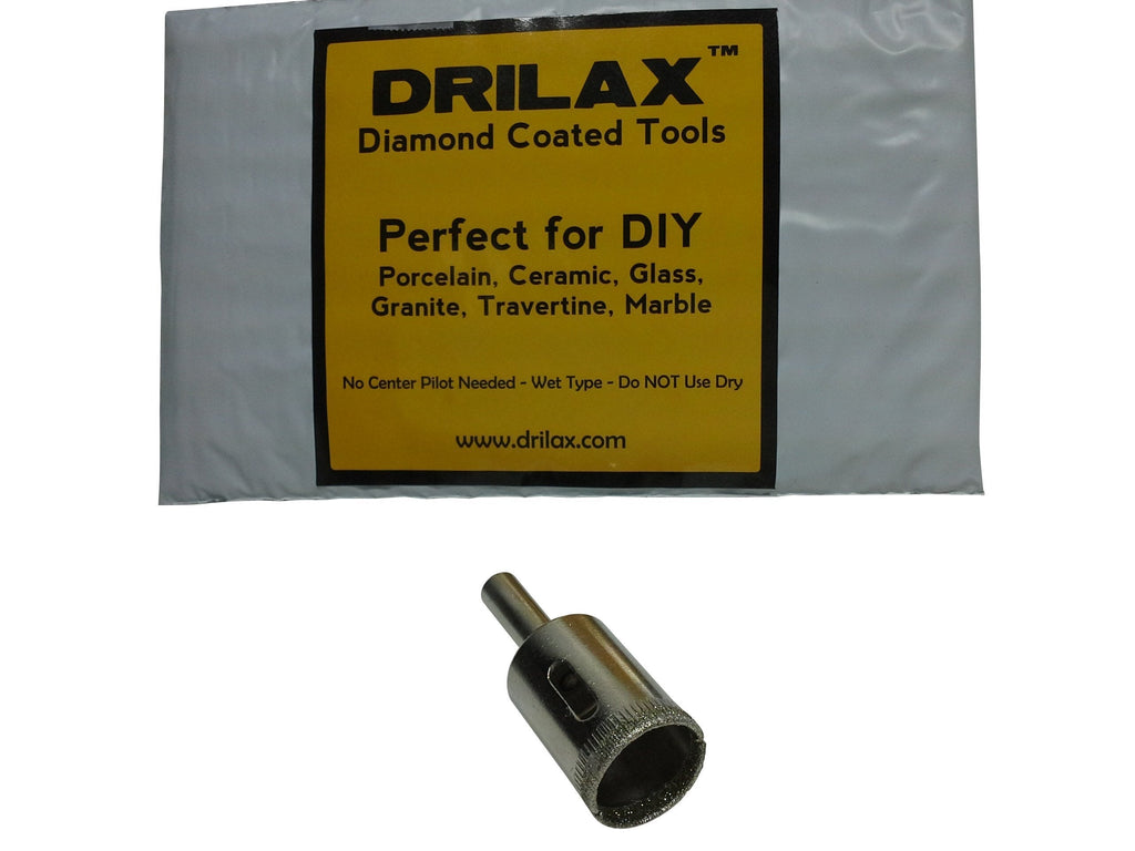 Drilax Diamond Drill Bit 7/8 Inch Ceramic Porcelain Tile Glass Bottle Granite Hole Saw Single Pack - LeoForward Australia