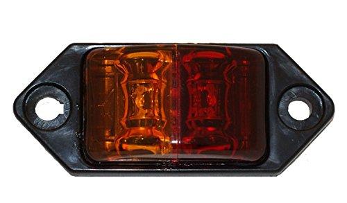  [AUSTRALIA] - Kaper II Marker Light 2-diode, amber/red, (2) 450mm wires; rated: n/a connection:; 2 bare wire available in "left" and right" fender mount lens color: amber and red tested voltage: 12.8 Volts  Material: PMMA lens abs housing.