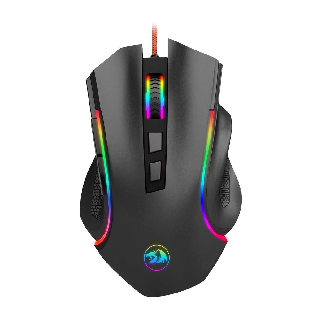  [AUSTRALIA] - Redragon M602 RGB Wired Gaming Mouse RGB Spectrum Backlit Ergonomic Mouse Griffin Programmable with 7 Backlight Modes up to 7200 DPI for Windows PC Gamers (Black) Black