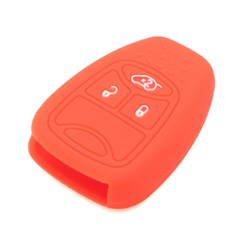  [AUSTRALIA] - SEGADEN Silicone Cover Protector Case Skin Jacket fit for CHRYSLER DODGE JEEP Remote Key Fob CV4751 Orange
