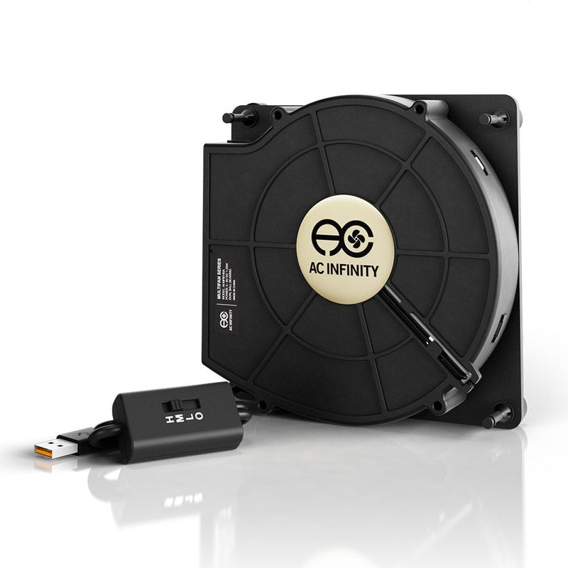  [AUSTRALIA] - AC Infinity MULTIFAN S2, Quiet 120mm USB Blower Fan with Speed Control, UL-Certified for Receiver DVR Xbox Modem AV Cabinet Cooling