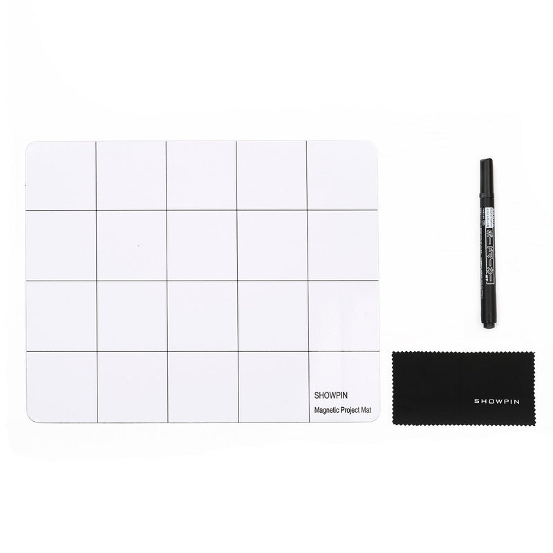  [AUSTRALIA] - Showpin Magnetic Project Mat Prevent Small Electronics Losing Rewritable Work Surface Mat Professional Cell Phone, Laptop, Computer Repair Mat for iPhone, Macbook 9.8 x 7.9 inch