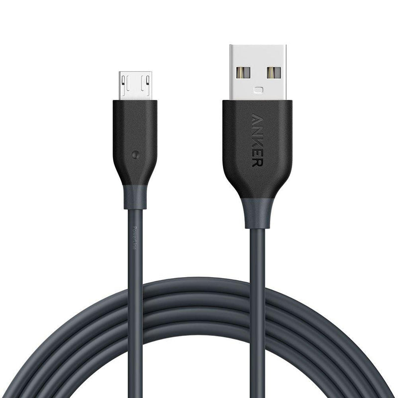 Anker Powerline Micro USB - Charging Cable, with Aramid Fiber and 5000+ Bend Lifespan for Samsung, Nexus, LG, Motorola, Android Smartphones and More (Gray, 6ft) Grey - LeoForward Australia