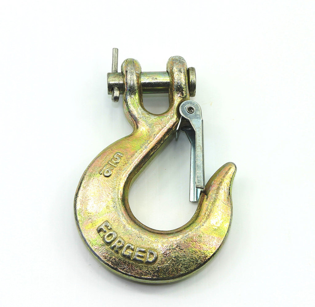  [AUSTRALIA] - (Pack of 2) 5/16 Inch Safety Hook with Latch Forged G70 14,000 Lb Capacity