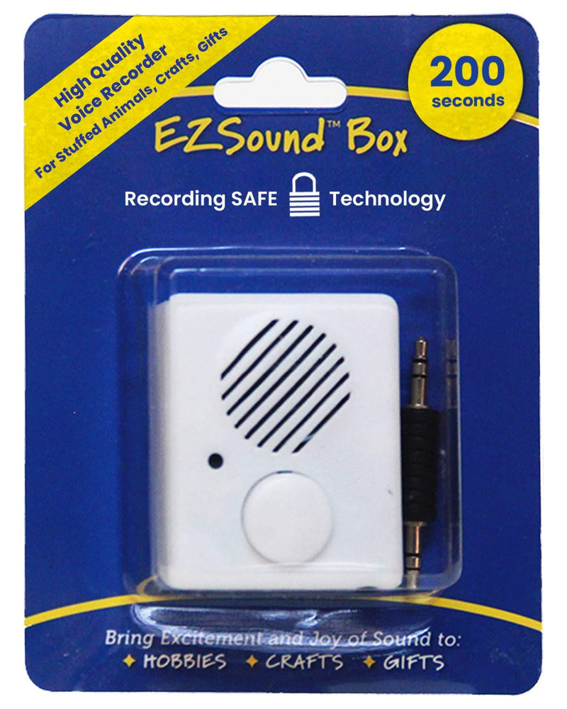 EZSound Box | 200 seconds Voice Recorder for Stuffed Animals | Recordable Button Sound Box for Crafters, Hobbyists, etc | Voice Box for Recordable Gifts | Build a Bear Voice Recorder | Toy Recorder - LeoForward Australia