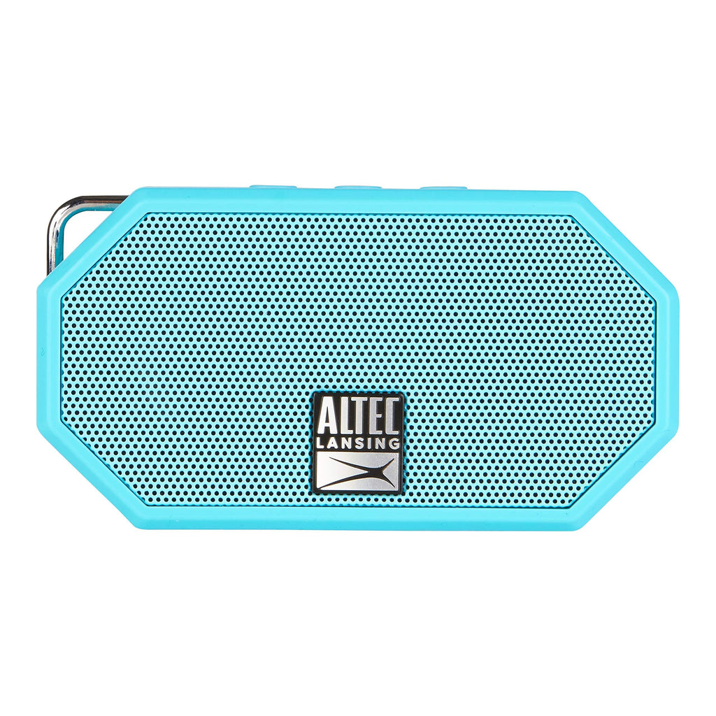Altec Lansing Mini H2O - Wireless Bluetooth Waterproof Speaker, Floating, IP67, Portable, Strong Bass, Rich Stereo System, Microphone, 30 ft Range, Lightweight, 6-Hour Battery, Aqua Blue (IMW257-AB) - LeoForward Australia