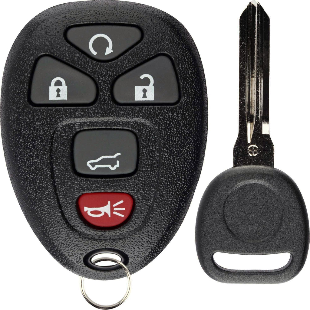  [AUSTRALIA] - KeylessOption Keyless Entry Remote Control Car Key Fob Replacement for 15913415 with Key black