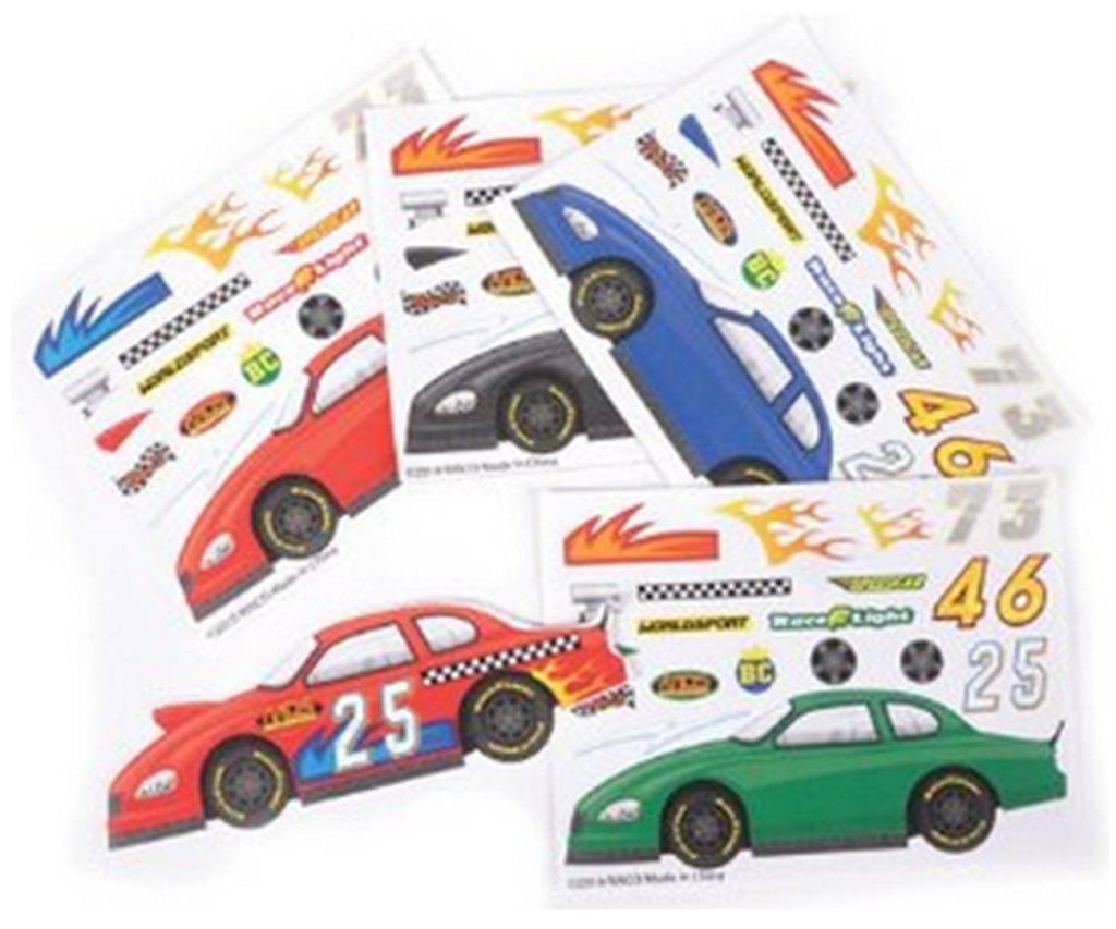  [AUSTRALIA] - 24 Make a Race Car Stickers (Race Car Stickers for Toddlers Goodie Bags, Party Favors for Kids, Toddler Stickers for Travel)