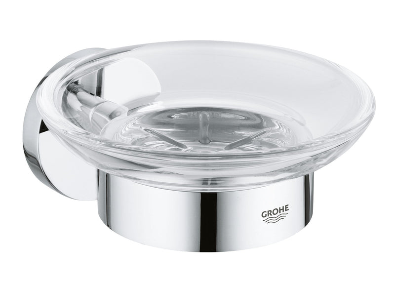 Grohe Essentials Soap Dish With Holder StarLight Chrome 40444001 - LeoForward Australia