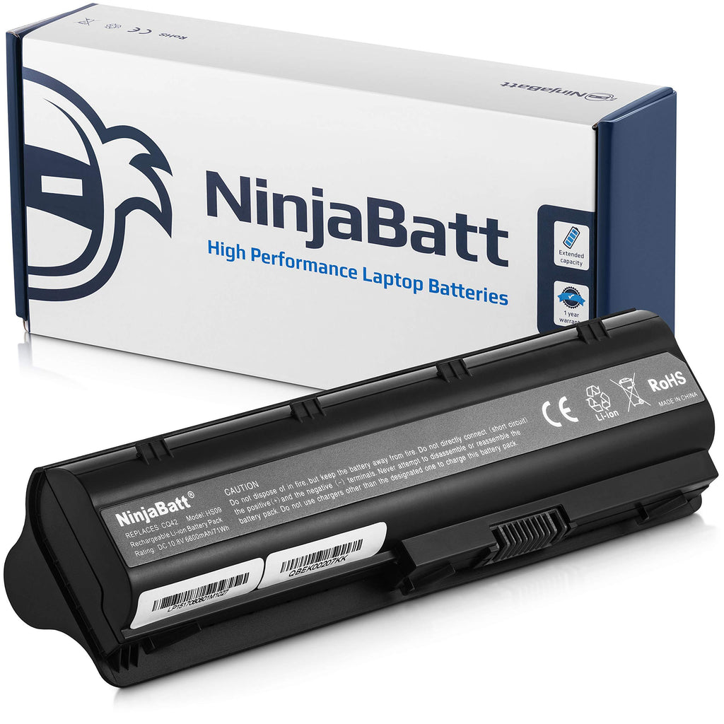 NinjaBatt 9 Cell Battery for HP 593553-001 636631-001 593554-001 593550-001 MU09 MU06 593562-001 G62 CQ42 2000 G72 G7 G6 DM4 CQ56 CQ57 CQ62 HSTNN-Q62C G56 HSTNN-DB0W 593555-001 [6600mAh/73wh] - LeoForward Australia
