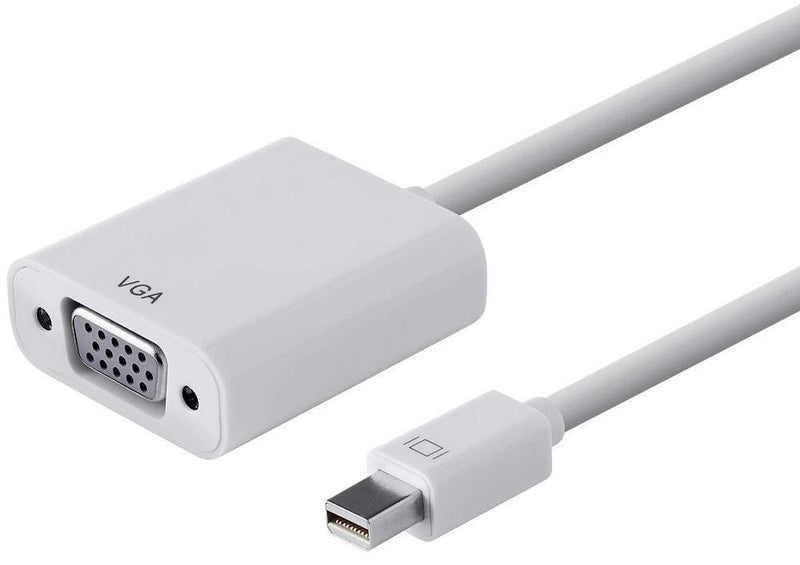 Monoprice Mini DisplayPort 1.2a / Thunderbolt to VGA Active Adapter - White, 112785 - LeoForward Australia