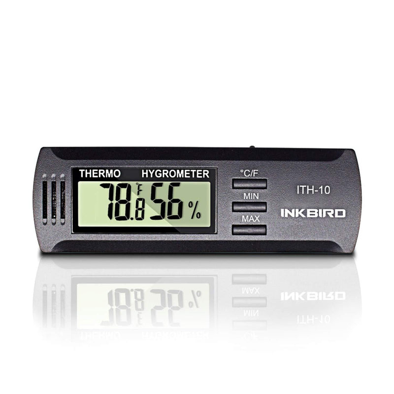 Inkbird ITH-10 Digital Thermometer and Hygrometer Temperature Humidity Monitor Humidor Guitar Ukulele Mason Jar. - LeoForward Australia