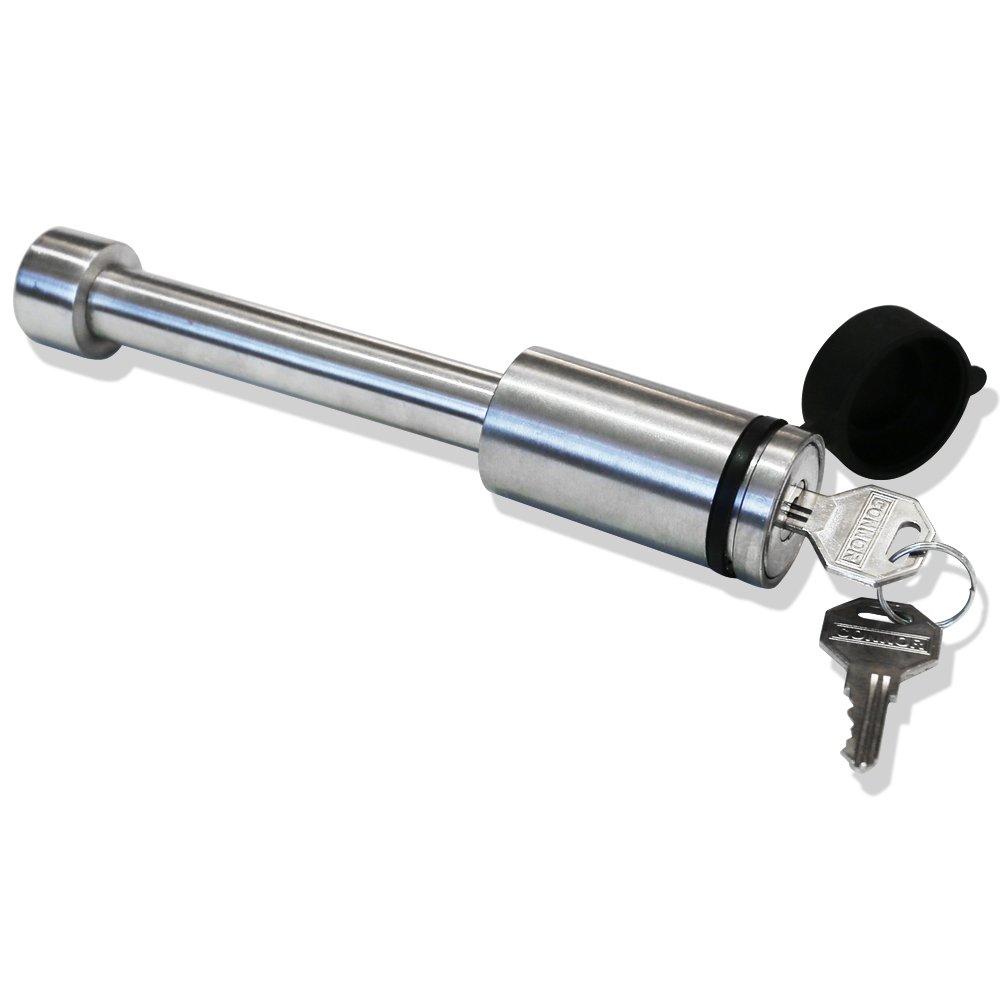  [AUSTRALIA] - Connor Trailer Hitch Lock - 5/8" Stainless Steel Hitch Pin for Class III, IV, V Hitches, 1615280 Receiver Lock Dogbone Class III-V