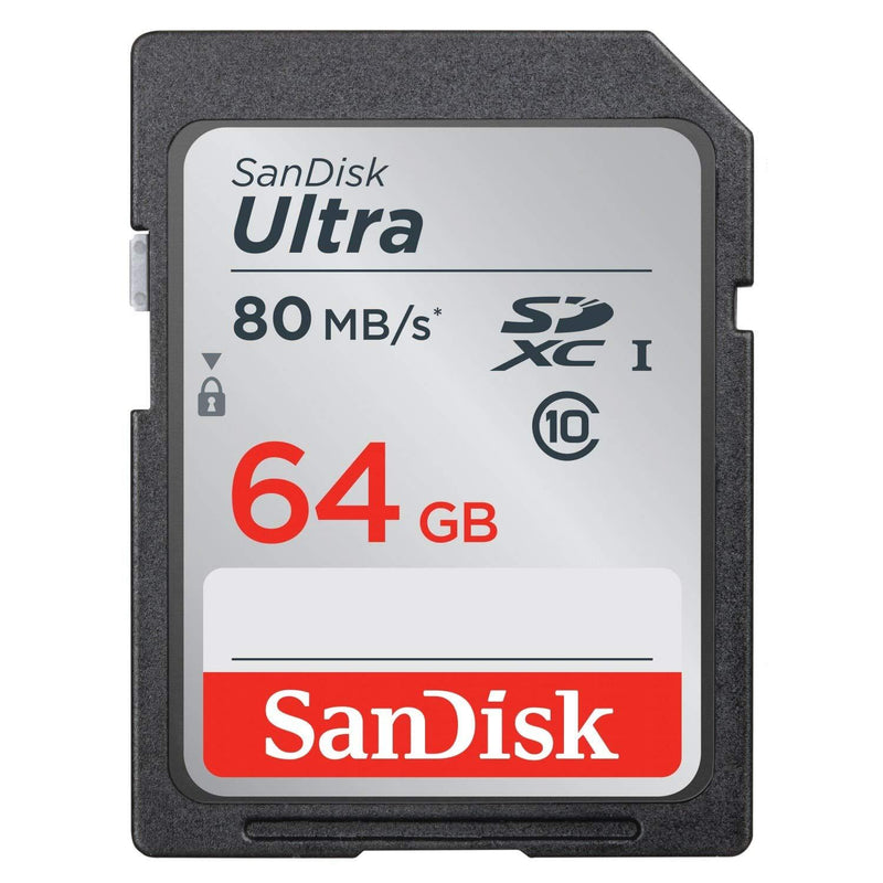 SanDisk Ultra 64GB Class 10 SDXC UHS-I Memory Card up to 80MB/s (SDSDUNC-064G-GN6IN) - LeoForward Australia