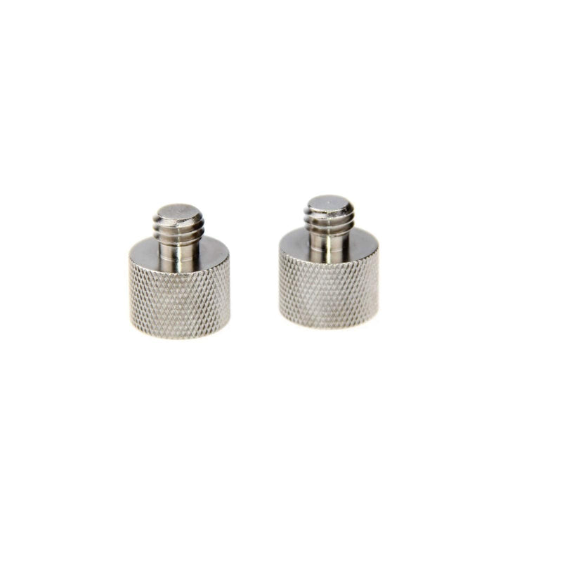  [AUSTRALIA] - CAMVATE 2 Pieces 3/8"-16 Male to 5/8"-27 Female Thread Adapter for Microphone Mounts and Stands