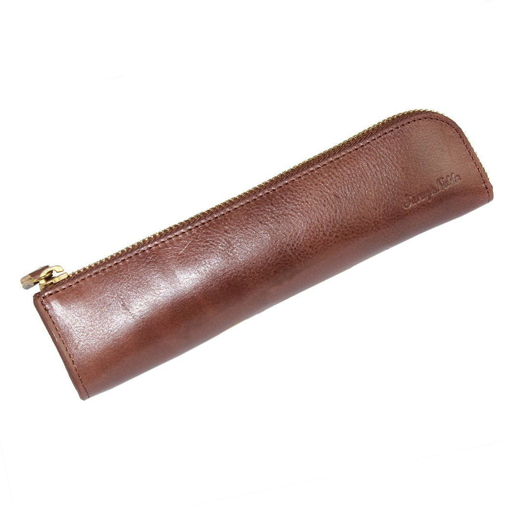 Individuality Creative Retro Simple Genuine Leather Pencil Holder - Dark Brown2 - LeoForward Australia