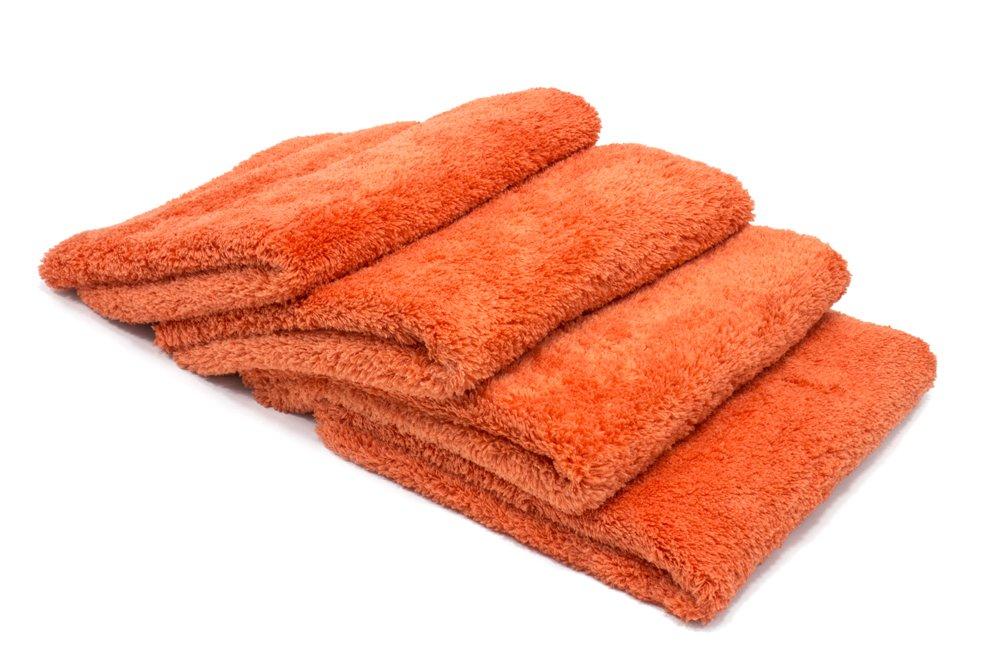  [AUSTRALIA] - Autofiber Korean Plush Edgeless Detailing Towels 16"x16" 4-Pack (Orange)
