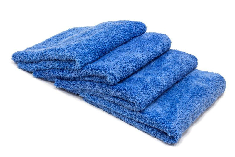  [AUSTRALIA] - Autofiber Korean Plush Edgeless Detailing Towels 16"x16" 4-Pack (Blue) Blue