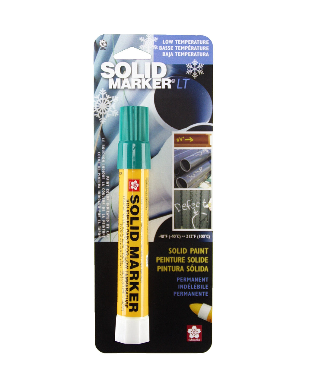  [AUSTRALIA] - Sakura 46651 Green Solidified Paint Low Temperature Solid Marker, -40 to 212 Degree F, 13 mm Twist-Up Tip