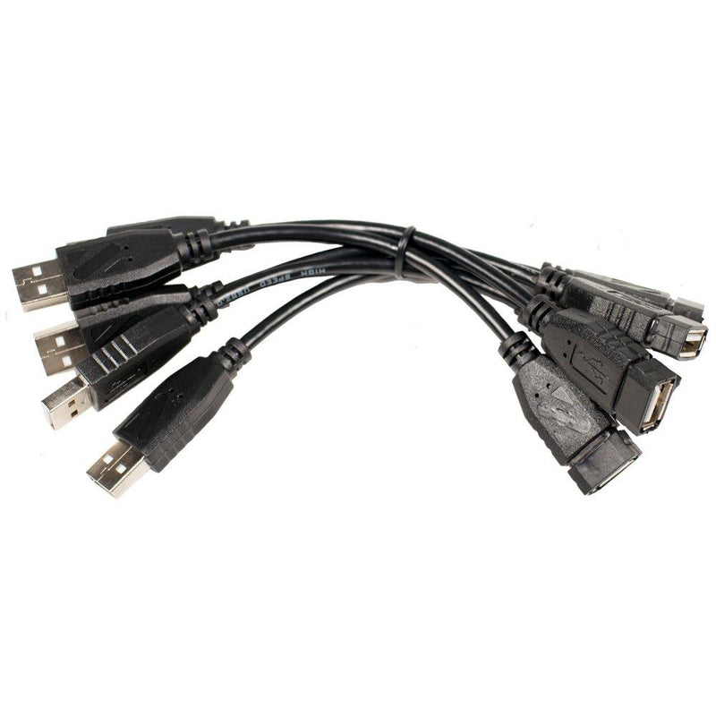 Seismic Audio SA-USBA6-5P, 5 Pack of 6" USB Extension Cables, USB 2.0 A Type Male to Female - LeoForward Australia