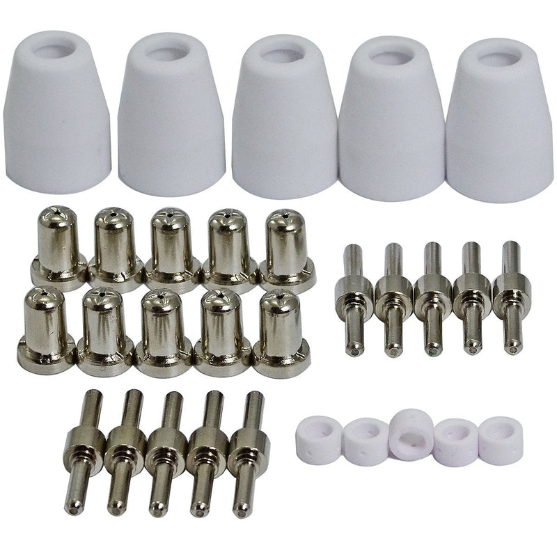  [AUSTRALIA] - LG-40 PT-31 Plasma Electrode Nozzle Tip Kit Extended Nickel-plated Fit CUT 30 40 40D 50 CT312 Plasma Cutter Torch 30pcs