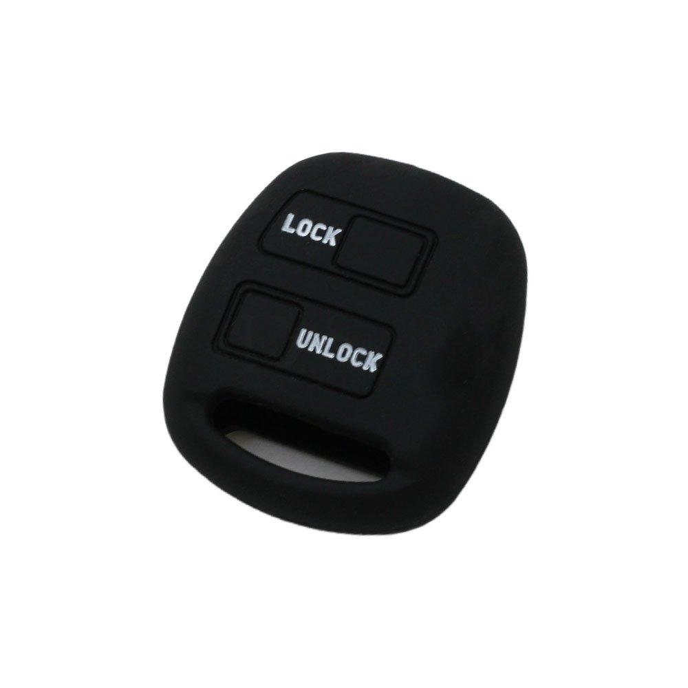 SEGADEN Silicone Cover Protector Case Skin Jacket Compatible with TOYOTA LEXUS 2 Button Remote Key Fob CV9404 Black - LeoForward Australia