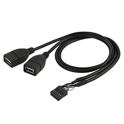 CY 50cm 10Pin Motherboard Female Header to Dual USB 2.0 Adapter Cable cable-1 to 2 type - LeoForward Australia