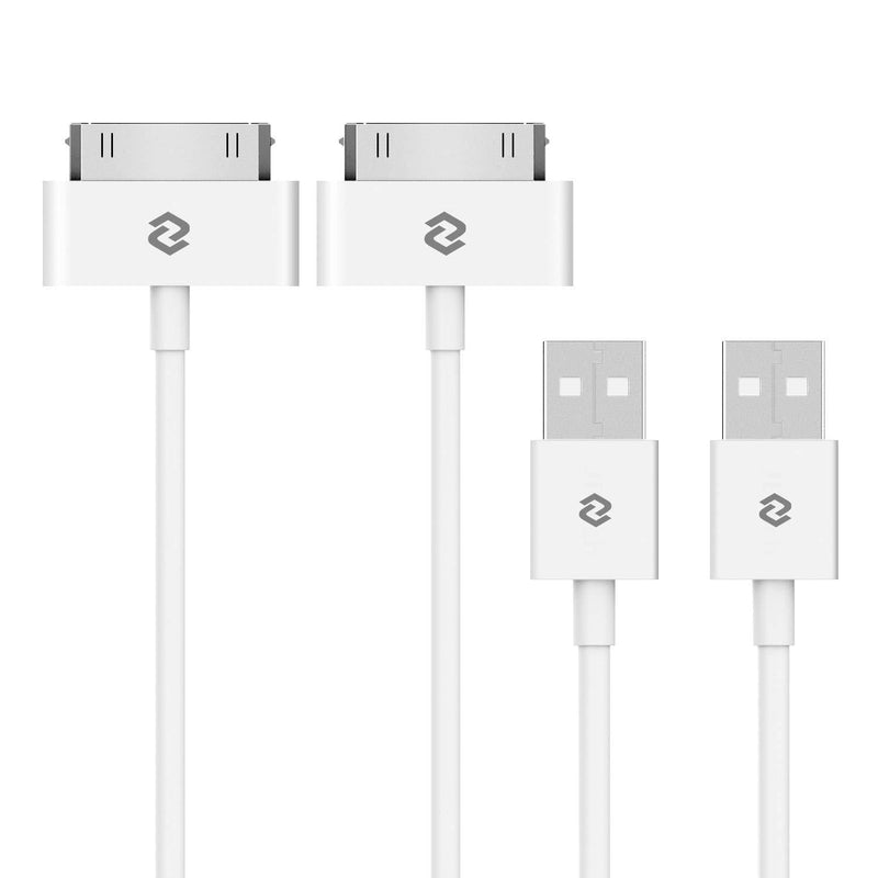 JETech USB Sync and Charging Cable for iPhone 4/4s, iPhone 3G/3GS, iPad 1/2/3, iPod, 3.3 Feet, 2-Pack, White - LeoForward Australia