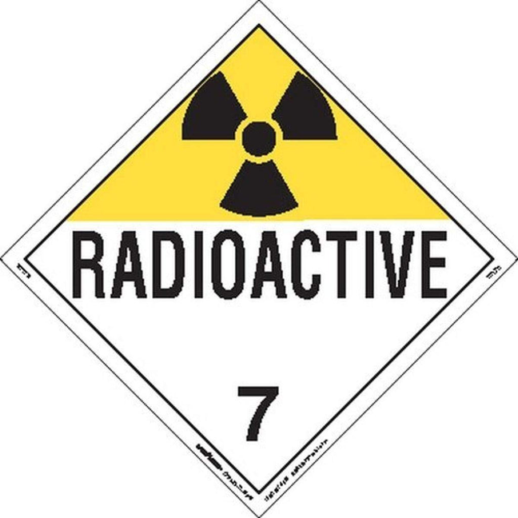 Labelmaster Z-PL7R Radioactive Hazmat Placard, Worded, Tagboard (Pack of 25) - LeoForward Australia
