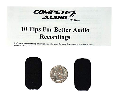  [AUSTRALIA] - Compete Audio - Replacement Microphone Covers - For Lightspeed Aviation Pilot Headset - High-Quality Foam Windscreen - 2 Pack