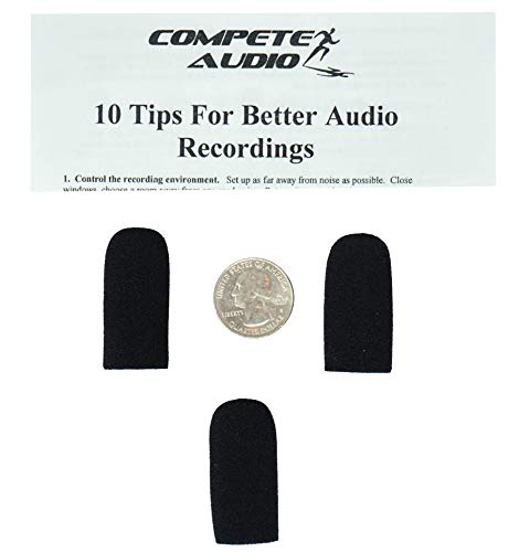  [AUSTRALIA] - Compete Audio DC36 replacement foam microphone windscreen (microphone cover) (3-pack) for use with David Clark Aviation Headset