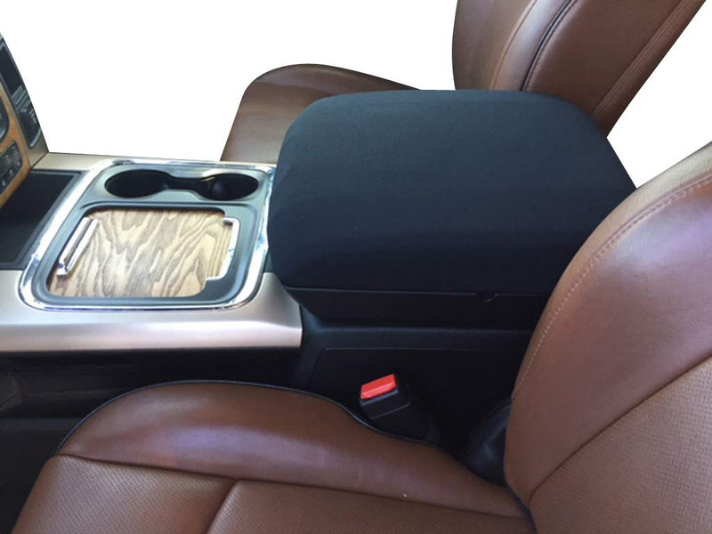  [AUSTRALIA] - Auto Console Covers- Compatible with The Ram 1500, 2500, 3500 2012-18 Center Console Armrest Cover Waterproof Neoprene Fabric (Black) Black