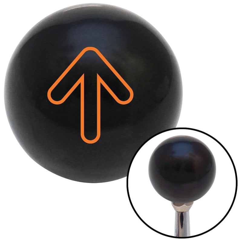  [AUSTRALIA] - American Shifter 103581 Black Shift Knob with M16 x 1.5 Insert (Orange Bubble Directional Arrow Up)