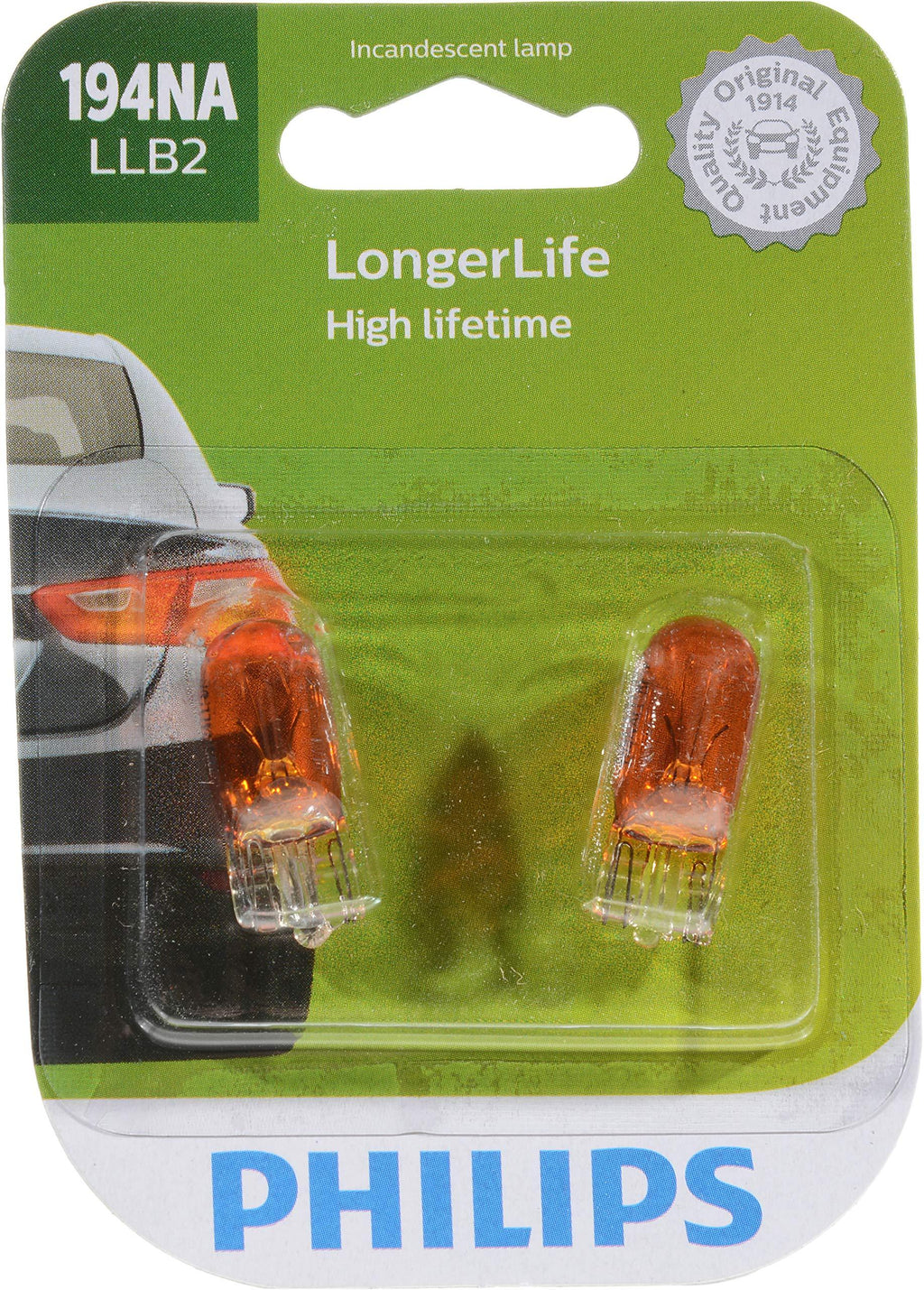  [AUSTRALIA] - Philips 194NA LongerLife Miniature Bulb, 2 Pack