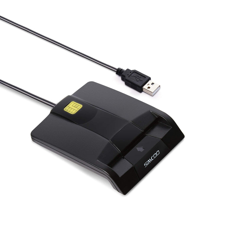 saicoo DOD Military USB Common Access CAC Smart Card Reader, Compatible with Mac Os, Win (Horizontal Version) CAC Card reader V1 - LeoForward Australia