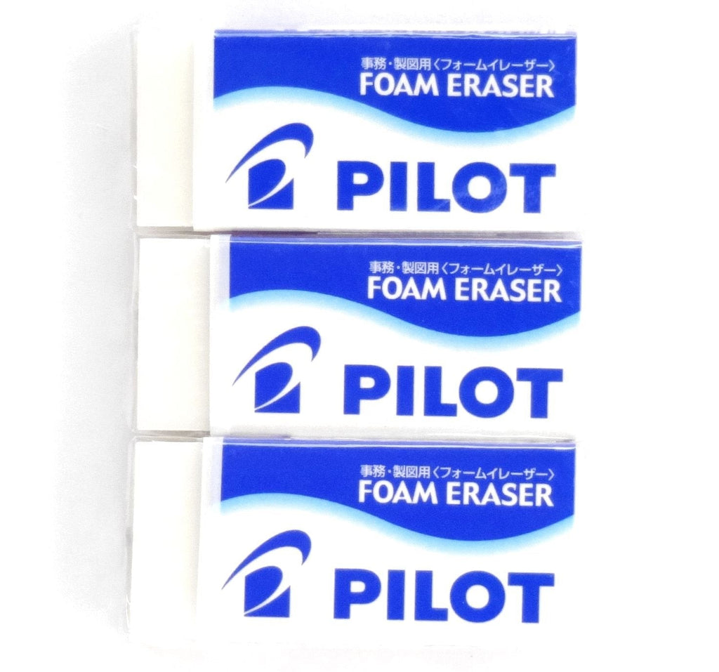 Pilot Foam Eraser S (ER-F6), Pack of 3 (Japan Import) [Komainu-Dou Original Package] - LeoForward Australia