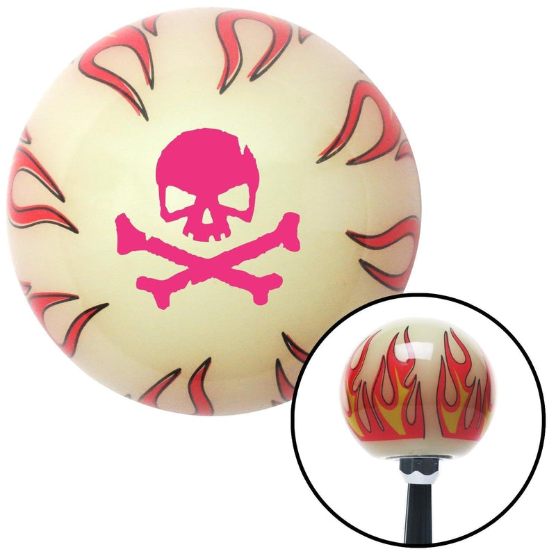  [AUSTRALIA] - American Shifter 219352 Ivory Flame Shift Knob with M16 x 1.5 Insert (Pink Skull 1)