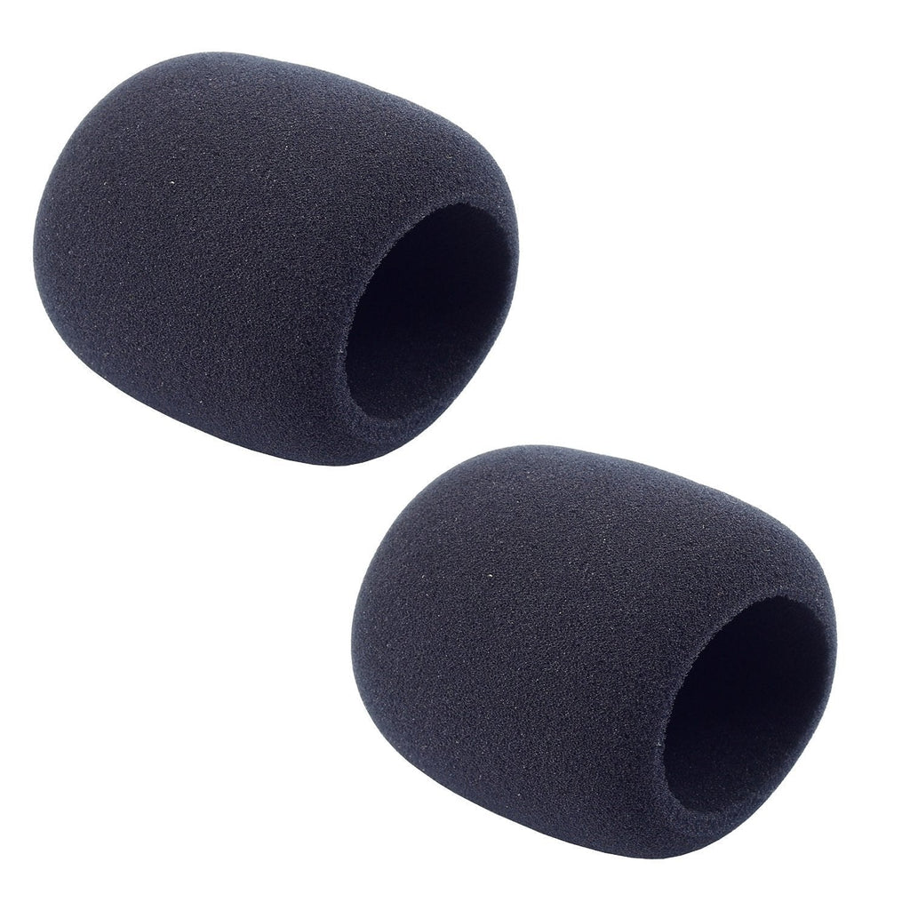  [AUSTRALIA] - Movo F33 Acoustic Foam Microphone Windscreen (2 Pack) for Large Diameter Handheld Mics and Portable Recorders (Inner Size: 46mm Diameter x 66mm Length)