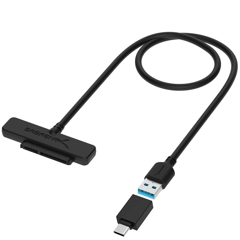  [AUSTRALIA] - SABRENT USB 3.1 (Type-A) to SSD / 2.5-Inch SATA Hard Drive Adapter [Optimized for SSD, Support UASP SATA III] (EC-SS31)