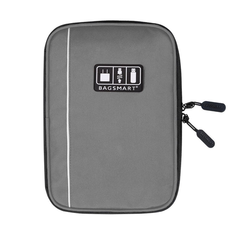  [AUSTRALIA] - BAGSMART Electronic Organizer Travel Universal Cable Organizer Electronics Accessories Cases for Cable, Charger, Phone, USB, SD Card, Grey