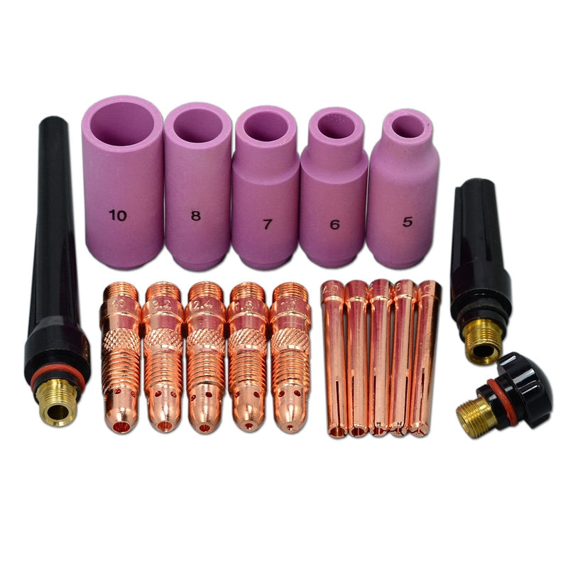  [AUSTRALIA] - TIG Collet Body Consumables Accessorie Assorted Size Fit QQ300 PTA DB SR WP 17 18 26 TIG Welding Torch 18pcs